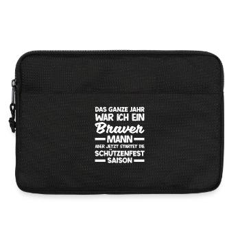 Jahr Braver Mann Feste Dorf Lustiger Schützenfest - Laptoptasche 13" - Schwarz - Vorne