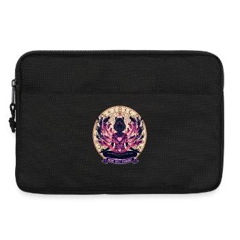 Mon âme ronronne - Chat mystique - Sacoche pour ordinateur portable 13 pouces - noir - Devant