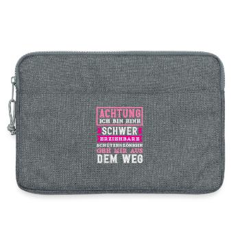 Frauen Schwer Erziehbar Lustiger Schützenfest - Laptoptasche 13" - Grau meliert - Vorne