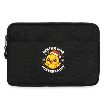 Weihnachten Spruch Humor Ente Lustig Rentier - Laptoptasche 13" - Schwarz - Vorne
