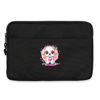 Chiot préféré du petit cœur - Sacoche pour ordinateur portable 13 pouces - noir - Devant