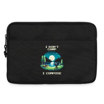I don't camp, I compose | Composition - Laptop bag 13" - black - Front