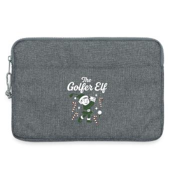 Le Golfeur Elf Drôle Golf Noël - Sacoche pour ordinateur portable 13 pouces - gris chiné - Devant