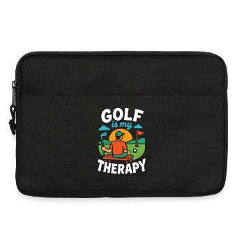 Golf Is My Therapy Funny Golf Lover Design - Laptop bag 13" - black - Front