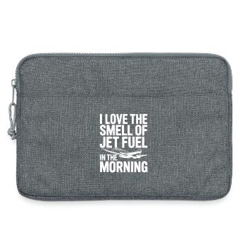 J’adore l’odeur du kérosène le matin - Sacoche pour ordinateur portable 13 pouces - gris chiné - Devant