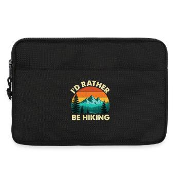 Ich würde lieber wandern lustiger Outdoor-Enthusiast - Laptoptasche 13" - Schwarz - Vorne