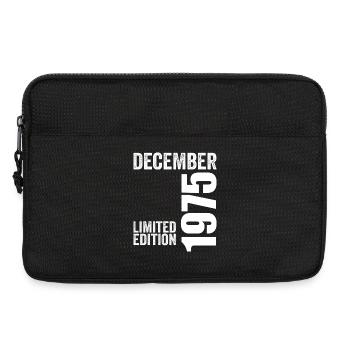 Cadeau Anniversaire Rétro - Décembre 1975 - Sacoche pour ordinateur portable 13 pouces - noir - Devant