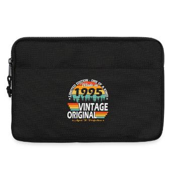 Vintage_1995_Jahrgang_geboren_Retro_Geburtstag_ - Sacoche pour ordinateur portable 13 pouces - noir - Devant