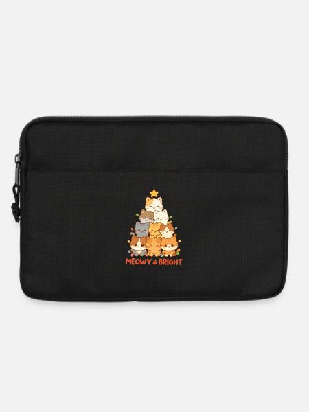 Miauiger und aufgeweckter Katzenstapel, Liebe Kätzchen - Laptoptasche 13" - Schwarz