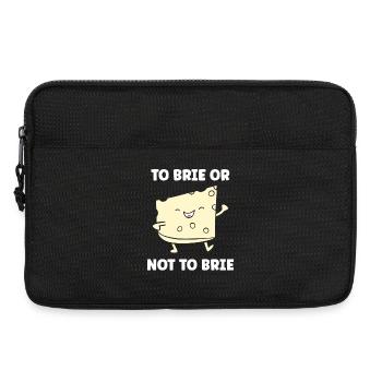 Humour fromage brie - Sacoche pour ordinateur portable 13 pouces - noir - Devant