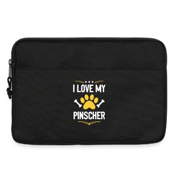J’adore mon Pinscher - Sacoche pour ordinateur portable 13 pouces - noir - Devant