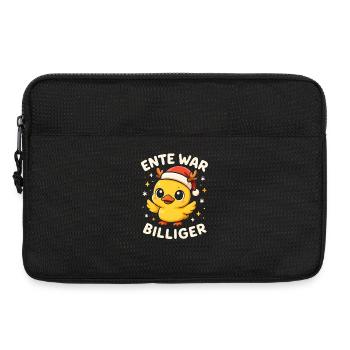 Weihnachten Spruch Humor Ente Lustig Rentier - Laptoptasche 13" - Schwarz - Vorne