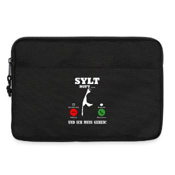 Vacances à la mer du Nord QUAND SYLT APPELLE DRÔLE - Sacoche pour ordinateur portable 13 pouces - noir - Devant