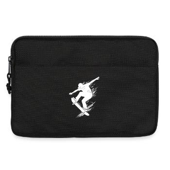 Energetische Skateboard-Kunst - Laptoptasche 13" - Schwarz - Vorne