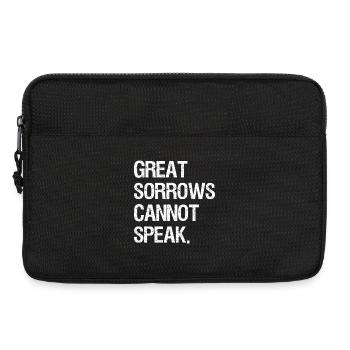 great sorrows cannot speak - Laptoptasche 13" - Schwarz - Vorne