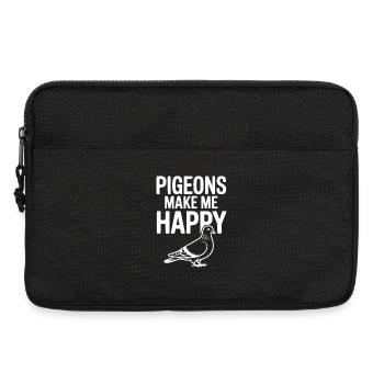 Tauben machen mich glücklich - Laptoptasche 13" - Schwarz - Vorne