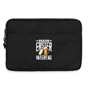 Lustiges Vatertag Geschenk Papa Bier - Laptoptasche 13" - Schwarz - Vorne