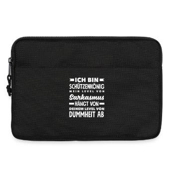 Schützenkönig Sarkasmus Lustiger Schützenfest - Laptoptasche 13" - Schwarz - Vorne