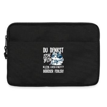 Bad mistake little cat - Laptop bag 13" - black - Front
