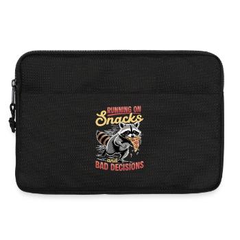 Funny Raccoon - Laptoptasche 13" - Schwarz - Vorne
