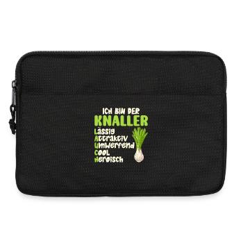 Weightlifter BIN EIN LAUCH LÄSSIG COOL Funny - Laptop bag 13" - black - Front
