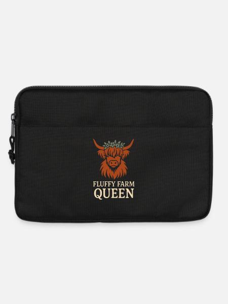 Highland Cow Rustikales Tier Niedliches - Laptoptasche 13" - Schwarz