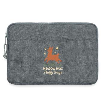 Cottagecore Llama Aesthetic Cute Farm Animal - Laptop bag 13" - heather grey - Front