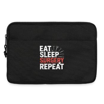 Manger Chirurgie du sommeil Répéter - Sacoche pour ordinateur portable 13 pouces - noir - Devant