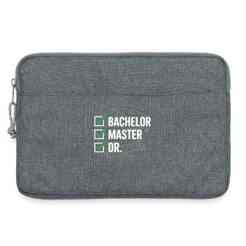 Graduation banner Bachelor Master Dr - Laptop bag 13" - heather grey - Front