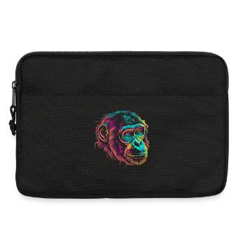 Néon Singe Portrait Couleur Explosion - Sacoche pour ordinateur portable 13 pouces - noir - Devant