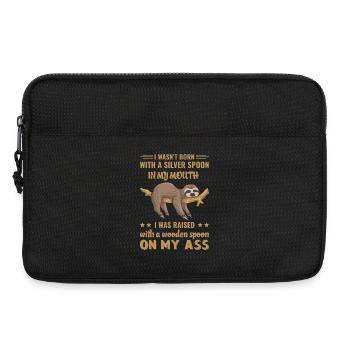 Paresseux Drôle de dicton - Sacoche pour ordinateur portable 13 pouces - noir - Devant