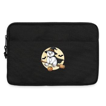 Süße Eisbär Hexe Halloween Kürbis Vollmond - Laptoptasche 13" - Schwarz - Vorne
