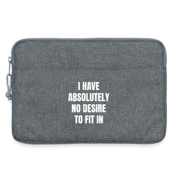 I have absolutely no desire to fit in - Sacoche pour ordinateur portable 13 pouces - gris chiné - Devant