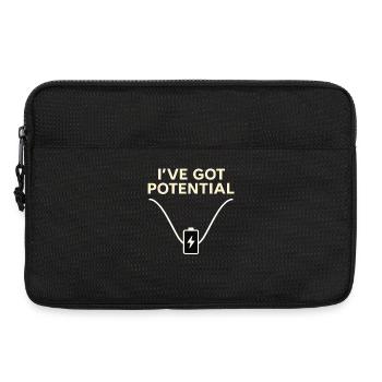 I've Got Potential – Funny Energy Shirt - Laptop bag 13" - black - Front