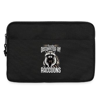 Funny Raccoon - Laptoptasche 13" - Schwarz - Vorne