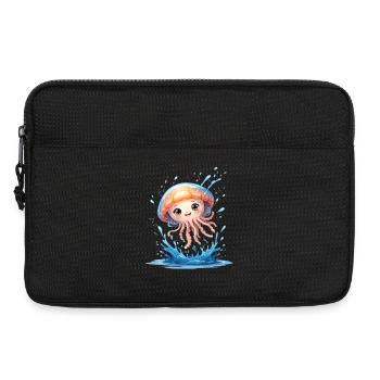 Cute jellyfish friend in the water vortex - Laptop bag 13" - black - Front