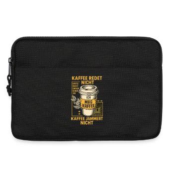Kaffee Redet Nicht Retro Design - Laptoptasche 13" - Schwarz - Vorne