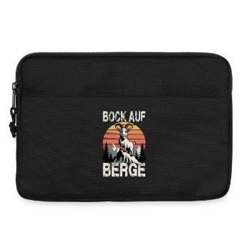  Bock Auf Berge Alpen Steinbock Gipfel Wanderlust - Laptoptasche 13" - Schwarz - Vorne
