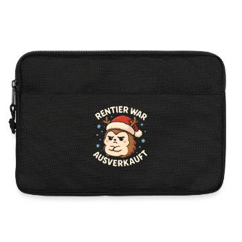 Weihnachten Spruch Humor Igel Lustig Rentier - Laptoptasche 13" - Schwarz - Vorne