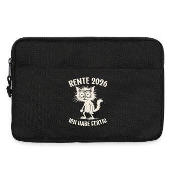 Rente 2026 Ich habe fertig Rente Renteneintritt - Laptoptasche 13" - Schwarz - Vorne