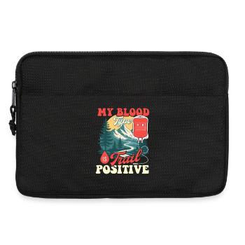 Mon groupe sanguin est Trail Positive Hiking Trekking - Sacoche pour ordinateur portable 13 pouces - noir - Devant