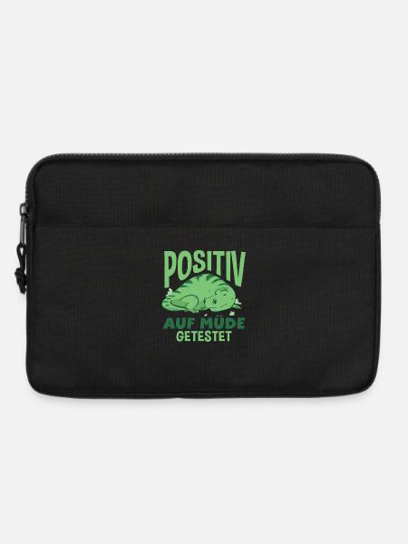 Positiv auf Müde getestet Dino Humor - Laptoptasche 13" - Schwarz