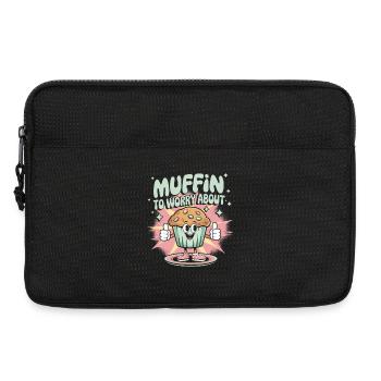 Muffin rétro - Sacoche pour ordinateur portable 13 pouces - noir - Devant