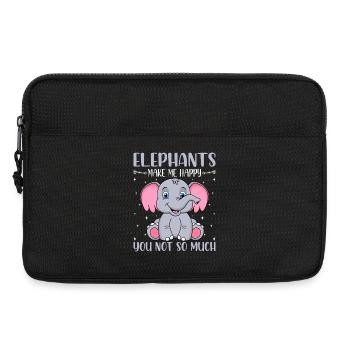 Elefanten - Laptoptasche 13" - Schwarz - Vorne