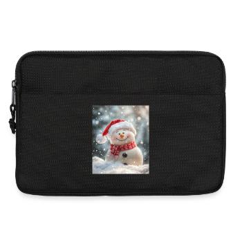 Bonhomme de neige - Sacoche pour ordinateur portable 13 pouces - noir - Devant