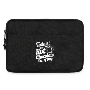 Heute ist ein Tag mit heißer Schokolade - Laptoptasche 13" - Schwarz - Vorne