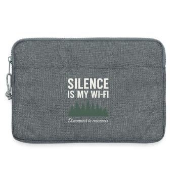 Stille Ist Mein WLAN: Naturmotiv Mit Bäumen - Laptoptasche 13" - Grau meliert - Vorne
