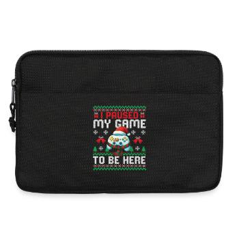 I Paused My Game To Be Here Gaming Christmas Gamer - Laptop bag 13" - black - Front