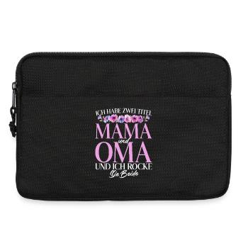 Habe Zwei Titel Mama Und Oma Ich Rocke Sie Beide - Laptoptasche 13" - Schwarz - Vorne