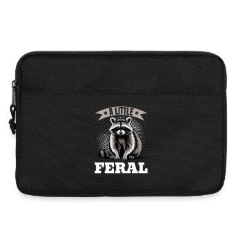 Funny Raccoon - Laptoptasche 13" - Schwarz - Vorne
